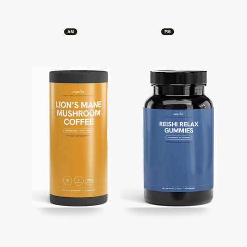 AM + PM Ritual bundle: Lion's Mane Mushroom Coffee and Reishi Relax Gummies